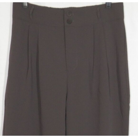 Halara Gray High Waist Zip Double Button Pleated Dress Pants Size Large - Picture 3 of 9